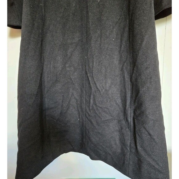 Liz Claiborne Coat Womens 14 Black Long Winter 100% Wool Old Money Quiet Luxury - Picture 6 of 9